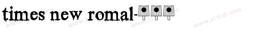 times new romal字体转换